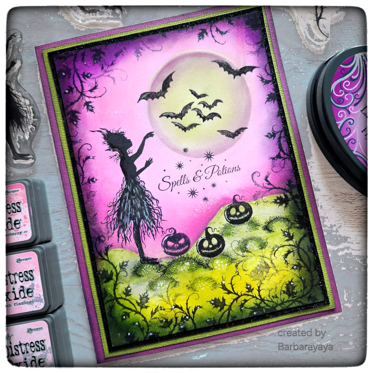 Lavinia Stamps Starmoth Clear Stamp lav1079 spells and potions bats pumpkins card barbara schiassi | color-code:ALT01