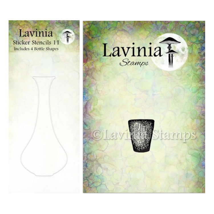 Lavinia Stamps Sticker Stencil Set 11 and Small Cork Clear Stamp Set