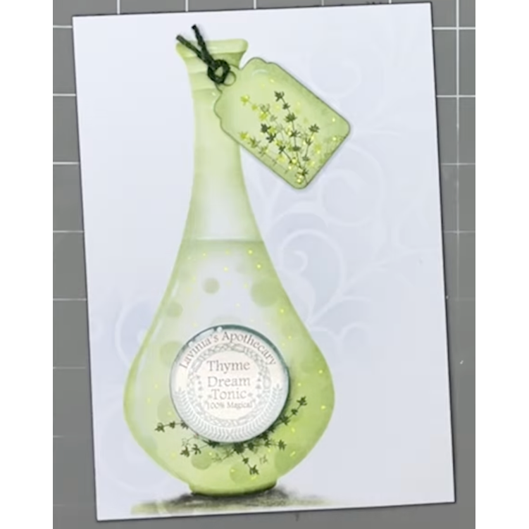 Lavinia Stamps Sticker Stencil Set 11 and Small Cork Clear Stamp Set potion