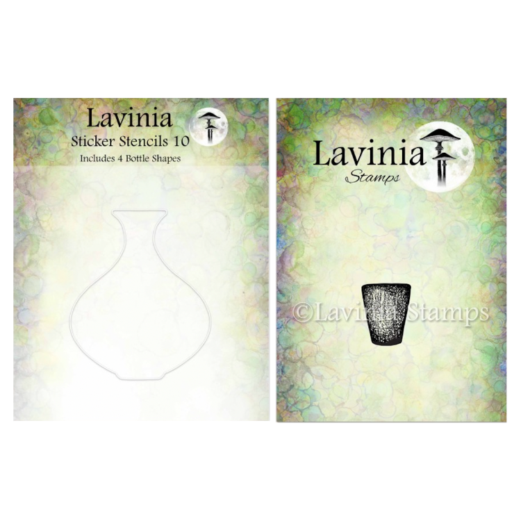 Lavinia Stamps Sticker Stencils 10 and Small Cork Clear Stamp Set