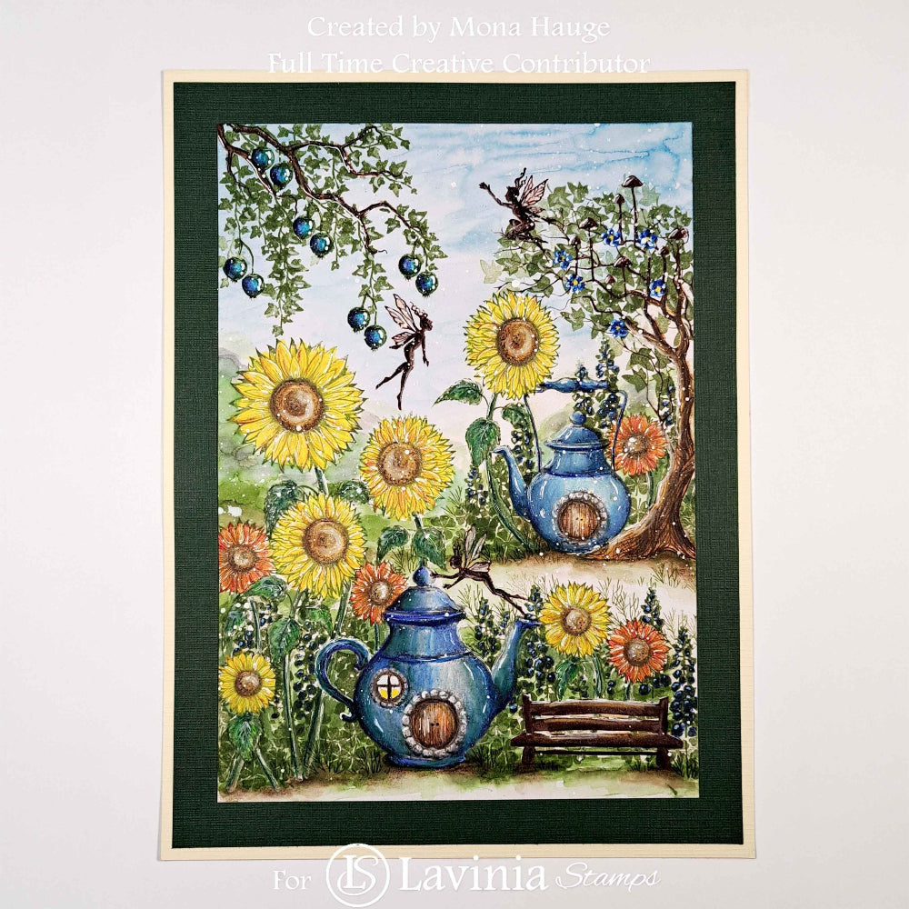 Lavinia Stamps Sunflower 1 Clear Stamp lav991 fairy