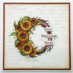 Lavinia Stamps Sunflower Heads Clear Stamps lav993 wreath
