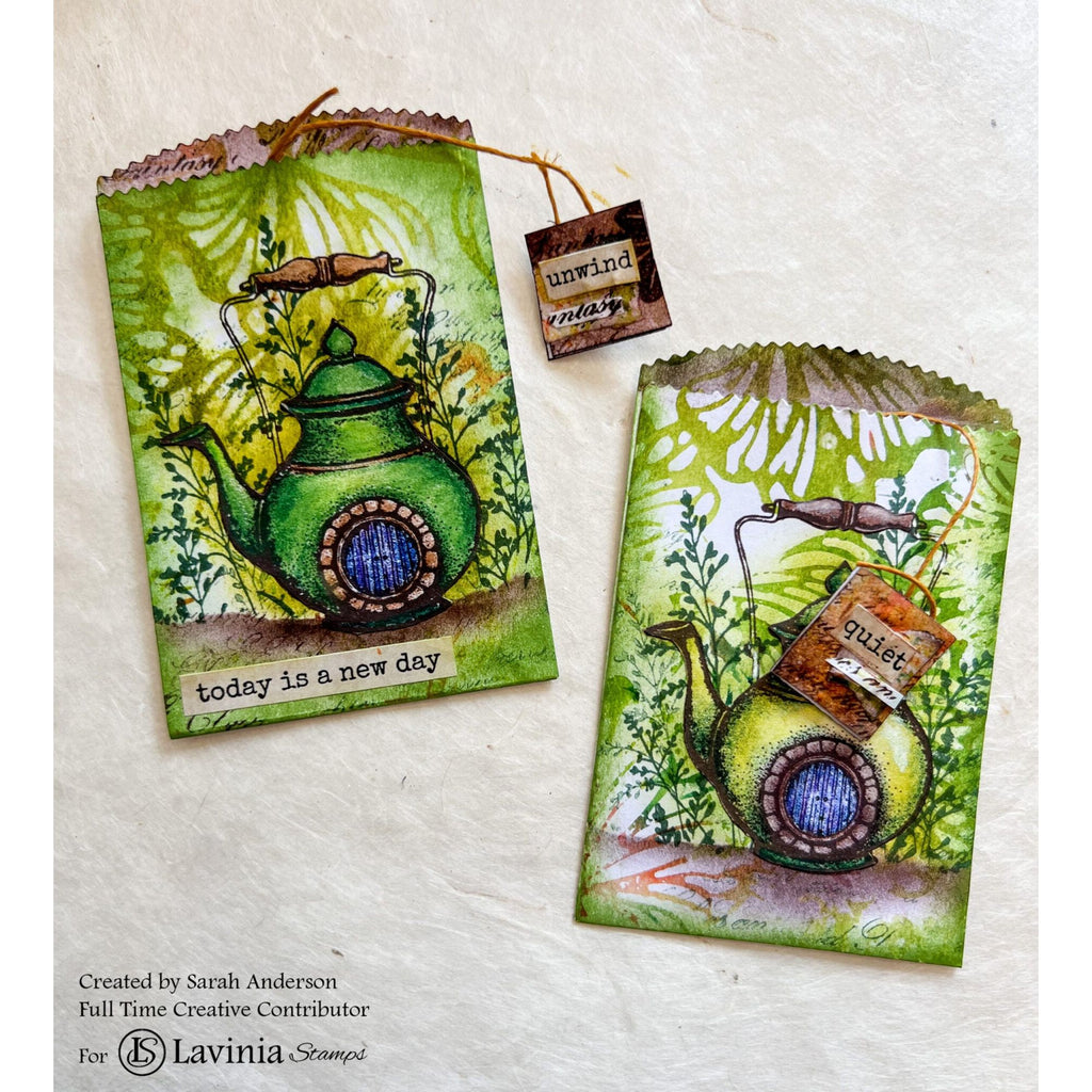Lavinia Stamps Tea Leaf Dwelling Clear Stamp lav994 tea tags