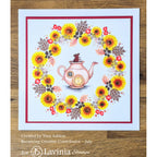 Lavinia Stamps Teapot Cottage Clear Stamps lav995 wreath