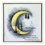Lavinia Stamps Tree of Spirits Small Clear Stamp lav919 blue stars card
