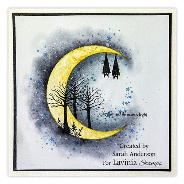 Lavinia Stamps Tree of Spirits Small Clear Stamp lav919 blue stars card