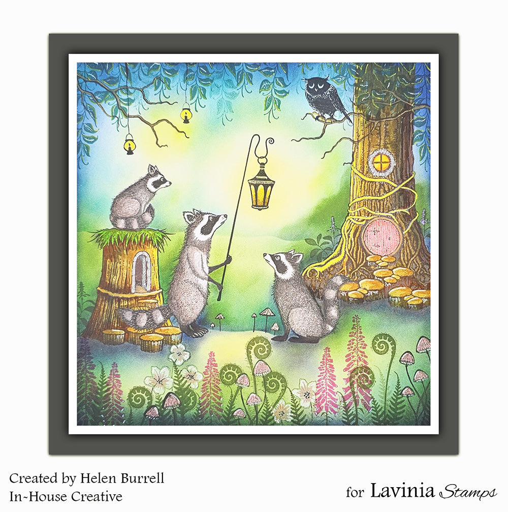 Lavinia Stamps Tumble Clear Stamp lav1062 treehouse forest card