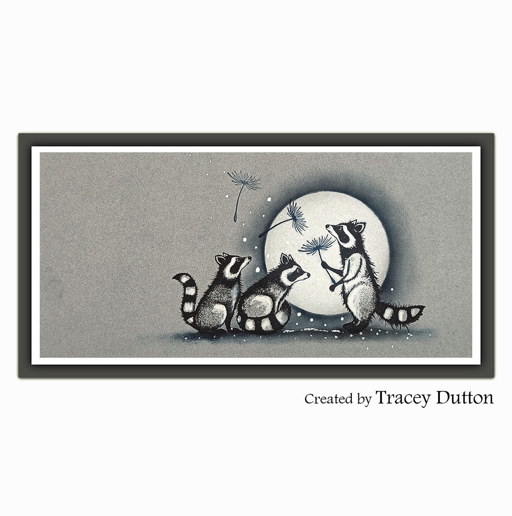 Lavinia Stamps Tumble Small Clear Stamp lav1063 dandelion fluffs card
