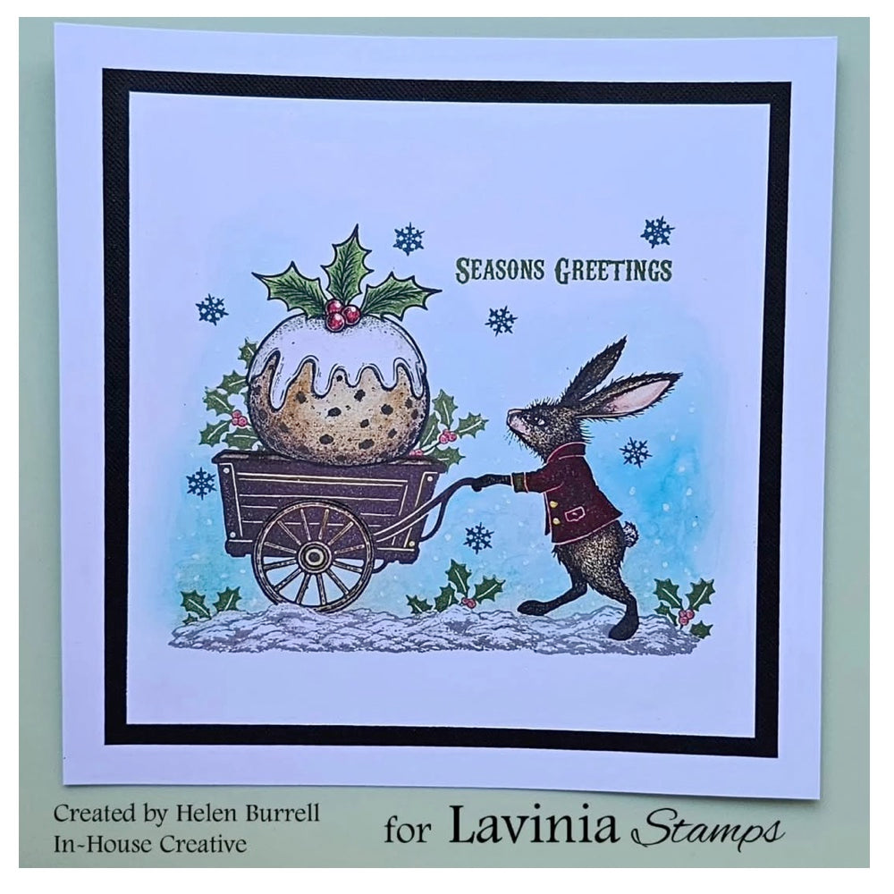 Lavinia Stamps Tumblecart Clear Stamp lav1096 season's greetings picture helen burrell