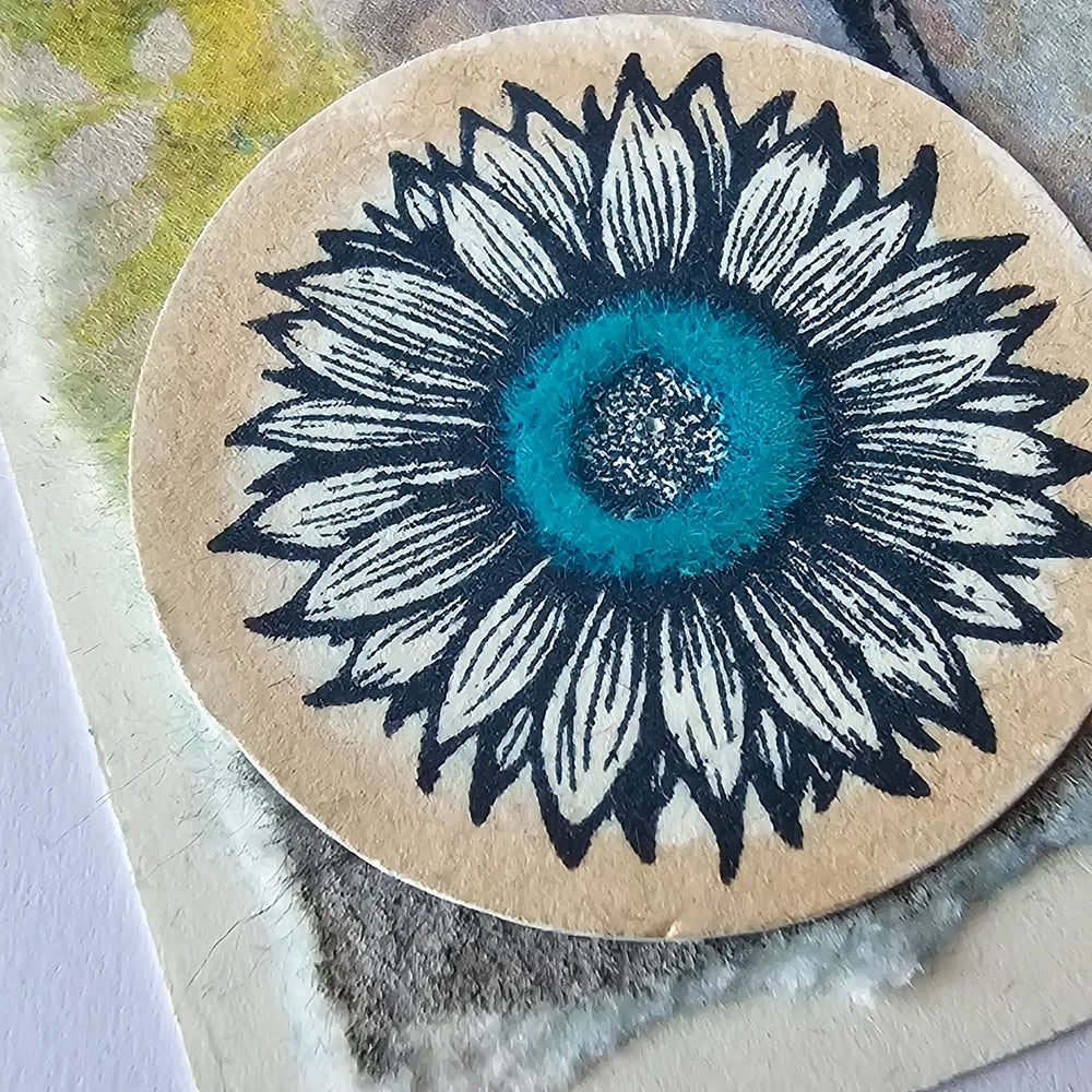 Lavinia Stamps Turquoise Velvet Powder lsvp02 sunflower middle