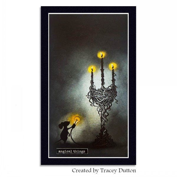 Lavinia Stamps Vine Candelabra Clear Stamp lav978 dark