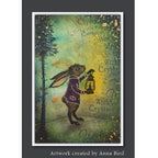 Lavinia Stamps Walter Clear Stamp lav1097 bunny with lantern picture anna bird