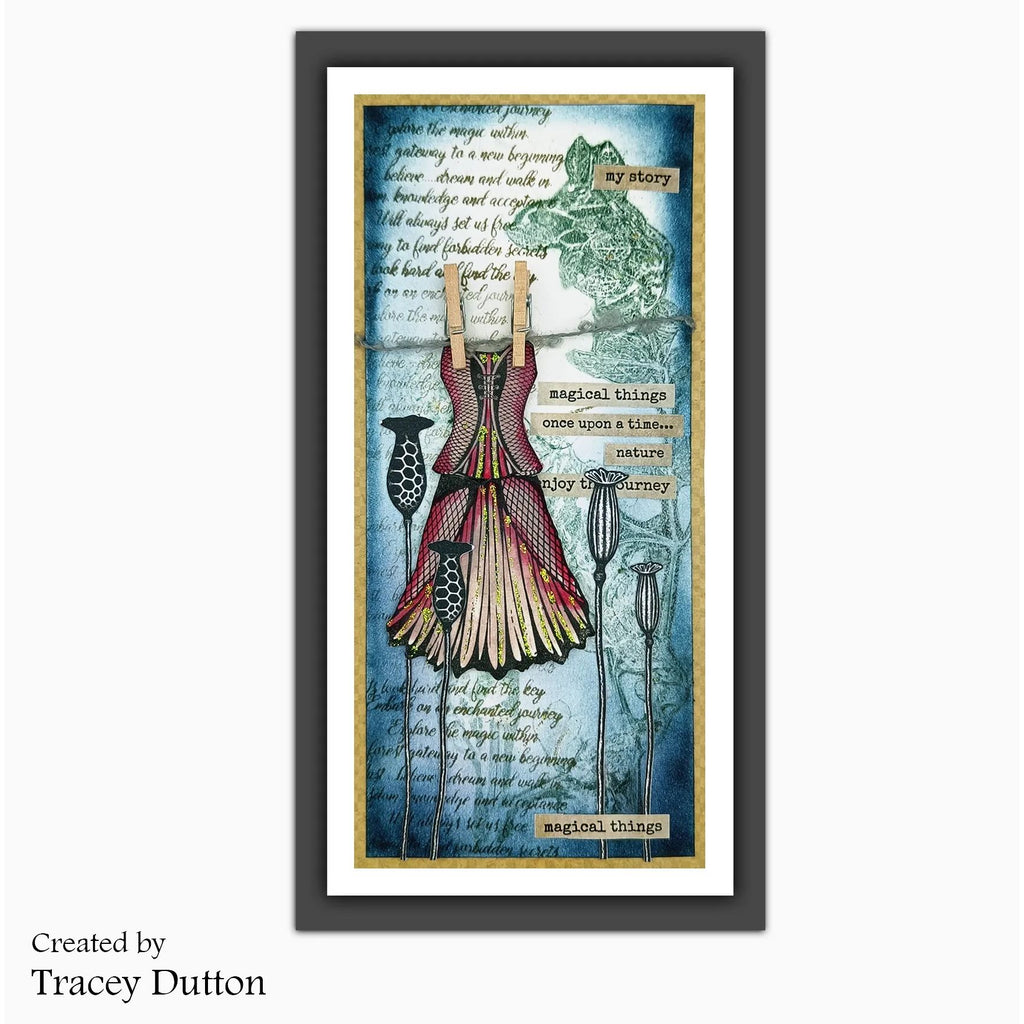 Lavinia Stamps Wicker Corset Clear Stamp lav1085 clothes on the line picture tracey dutton