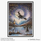 Lavinia Stamps Wild At Heart Clear Stamps lav1082 full moon gold stars card mona hauge