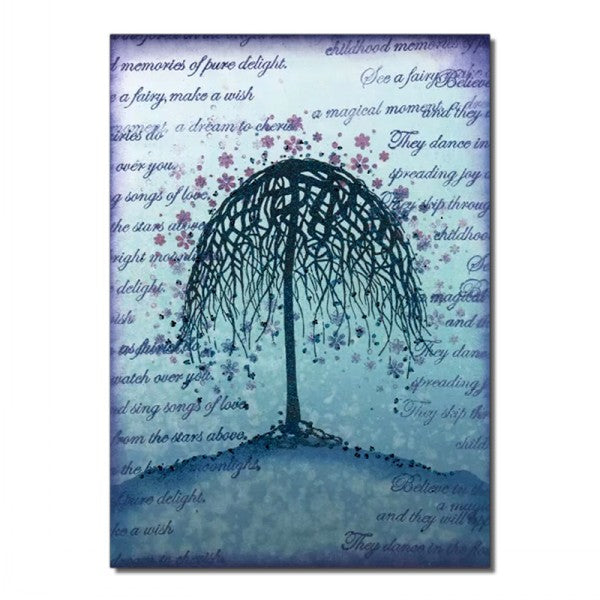 Lavinia Stamps Wishing Tree Clear Stamp lav268 blue background card