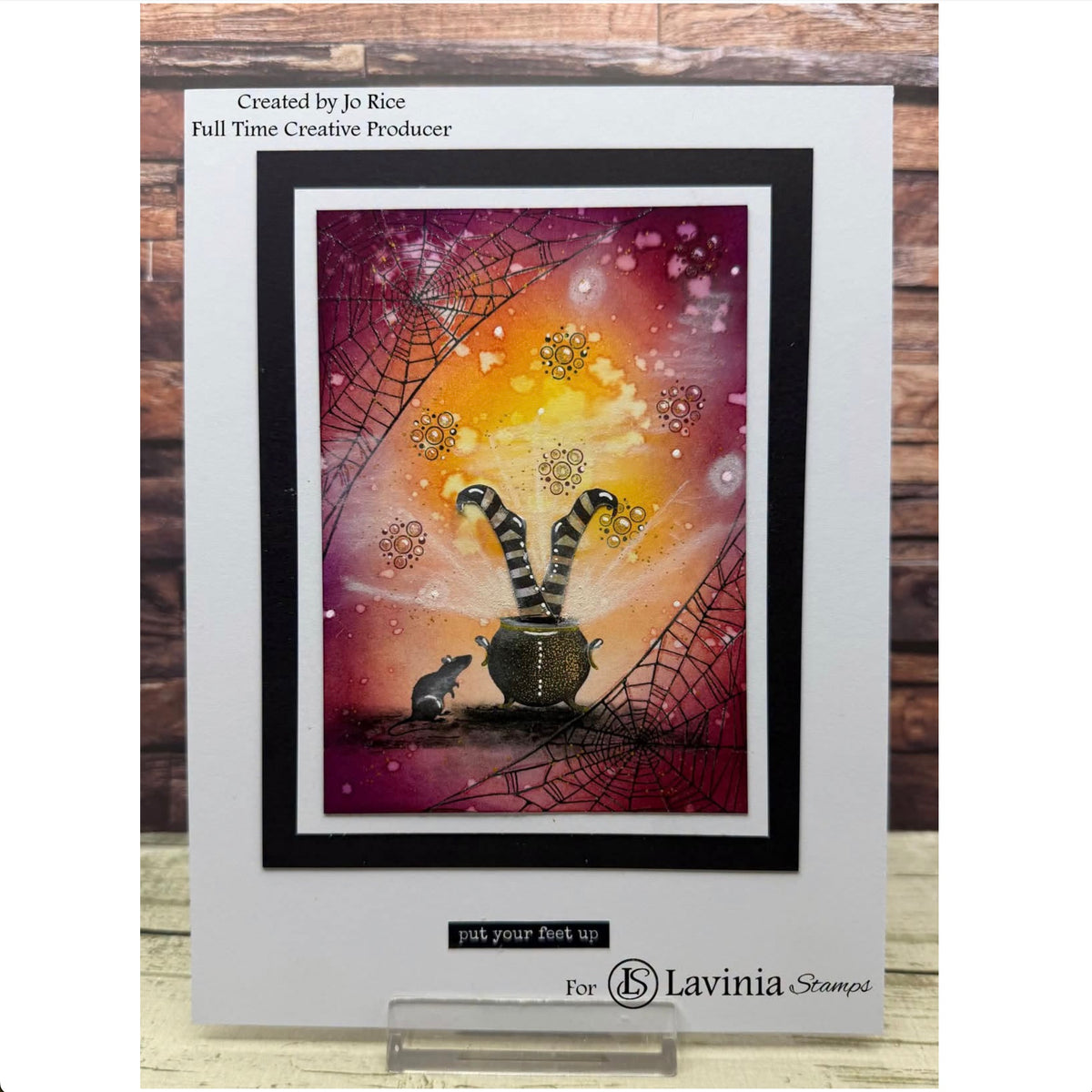 Lavinia Stamps Witch's Socks Clear Stamps lav1086 cobwebs picture jo rice
