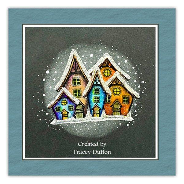 Lavinia Stamps Woodland Cottages Clear Stamps lav936 snowy