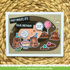 Lawn Fawn A Mole Lot of Cake STAMPtember Exclusive Stamps and Dies Critter Birthday Card Elise Constable