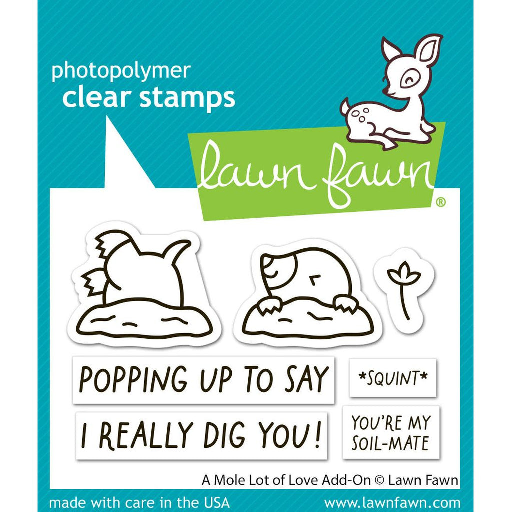 Lawn Fawn A Mole Lot of Love Add-On Stamps lf3945