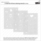 Lawn Fawn A Mole Lot of Love Coloring Stencils lf3944 set of 3
