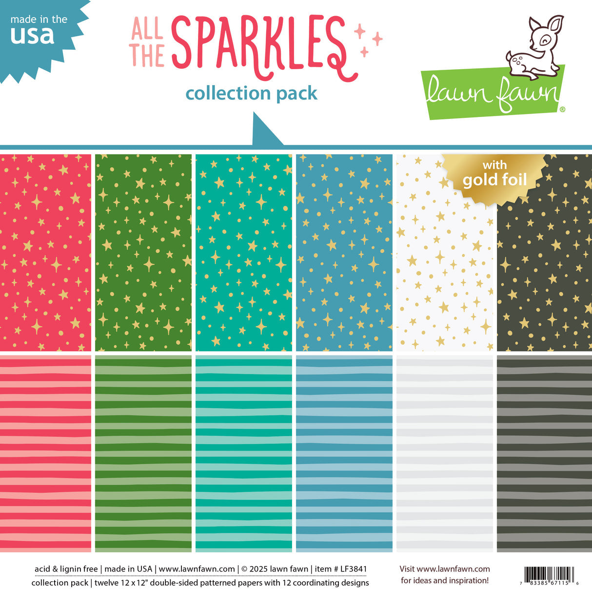 Lawn Fawn All The Sparkles 12x12 Inch Collection Pack lf3841