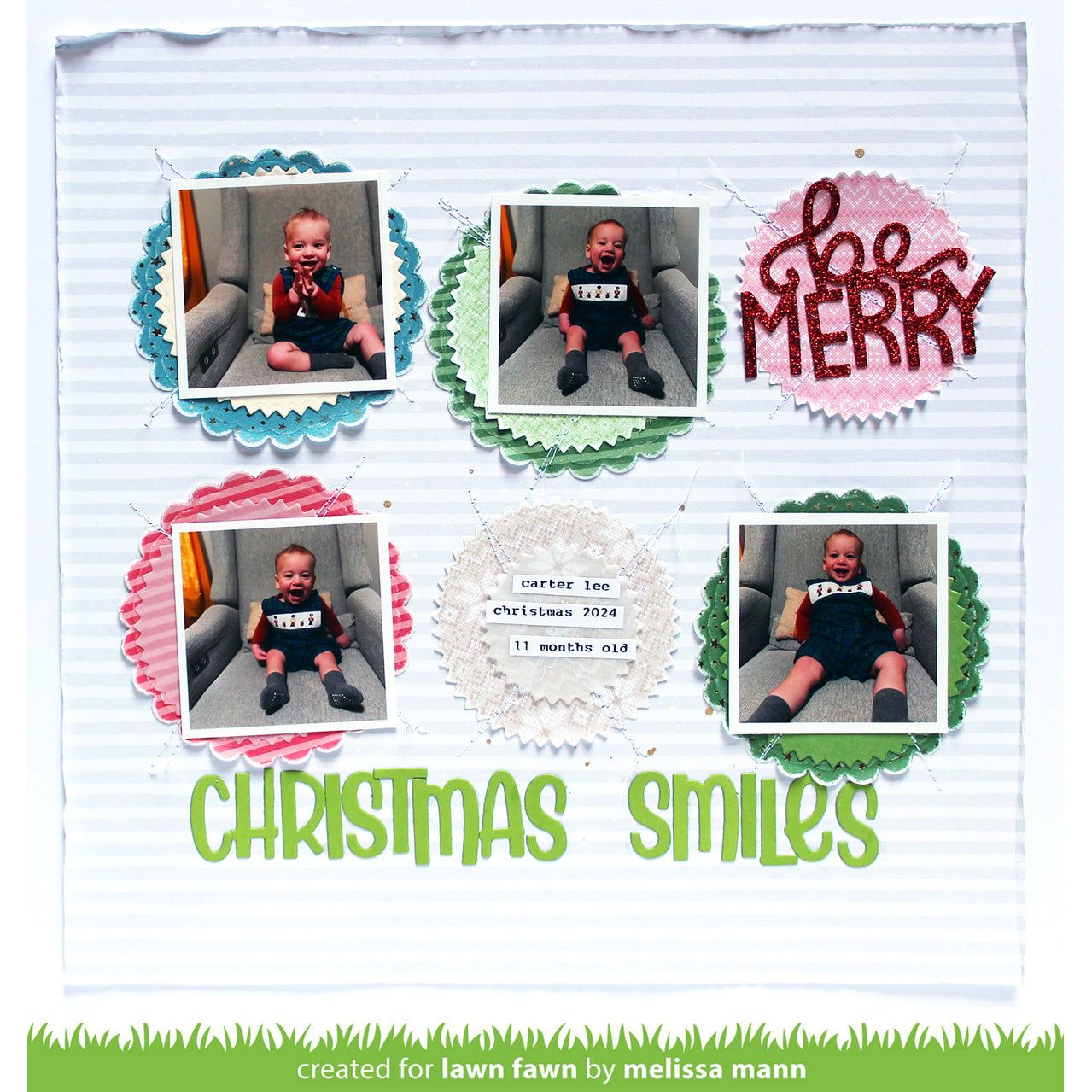 Lawn Fawn All The Sparkles 12x12 Inch Collection Pack lf3841 christmas smiles