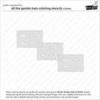 Lawn Fawn All the Garden Hats Coloring Stencils lf4036 individual stencils
