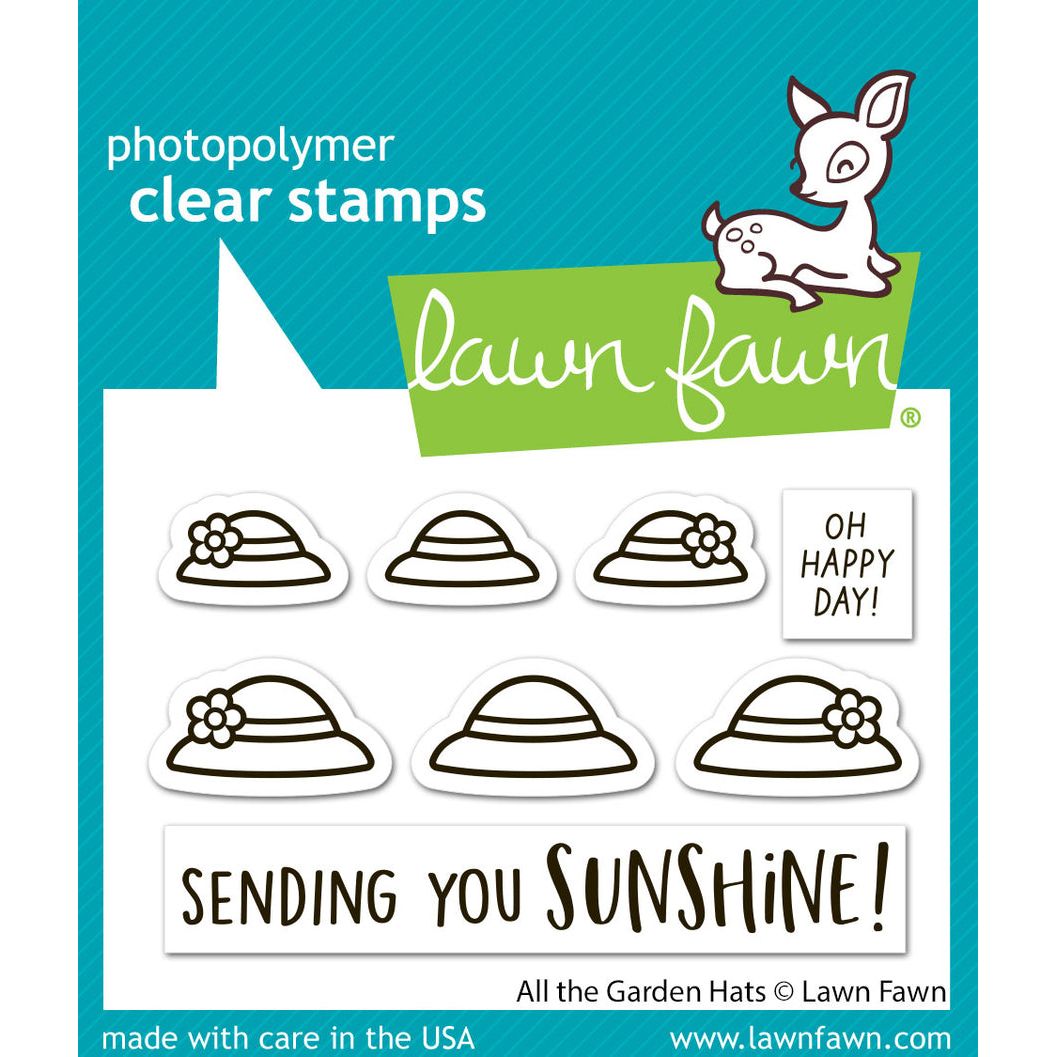 Lawn Fawn All the Garden Hats Stamps lf4034