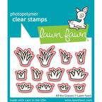 Lawn Fawn All the Grasses Dies lf4038 red outlines to indicate die cuts