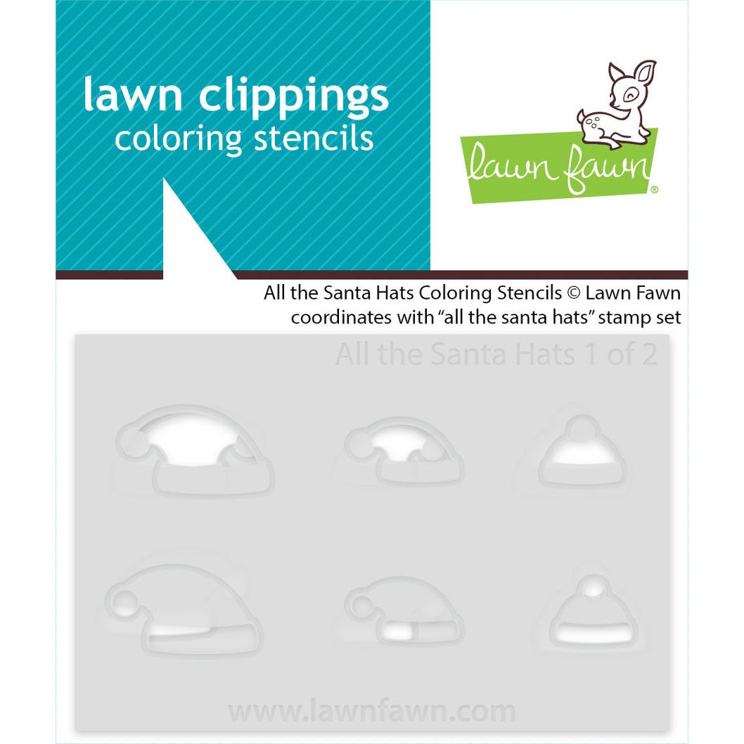 Lawn Fawn All the Santa Hats Coloring Stencils lf3906