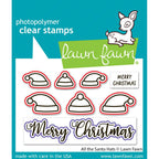 Lawn Fawn All the Santa Hats Dies lf3905 red outlines to indicate dies