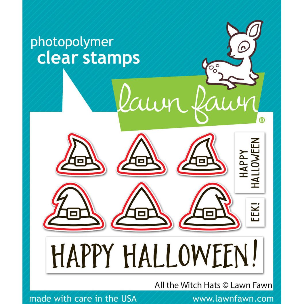 Lawn Fawn All the Witch Hats Dies lf4201 red line indicates dies
