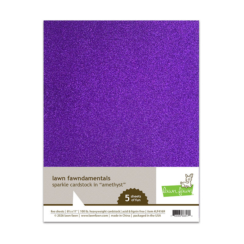 Lawn Fawn Amethyst Sparkle Cardstock lf4169
