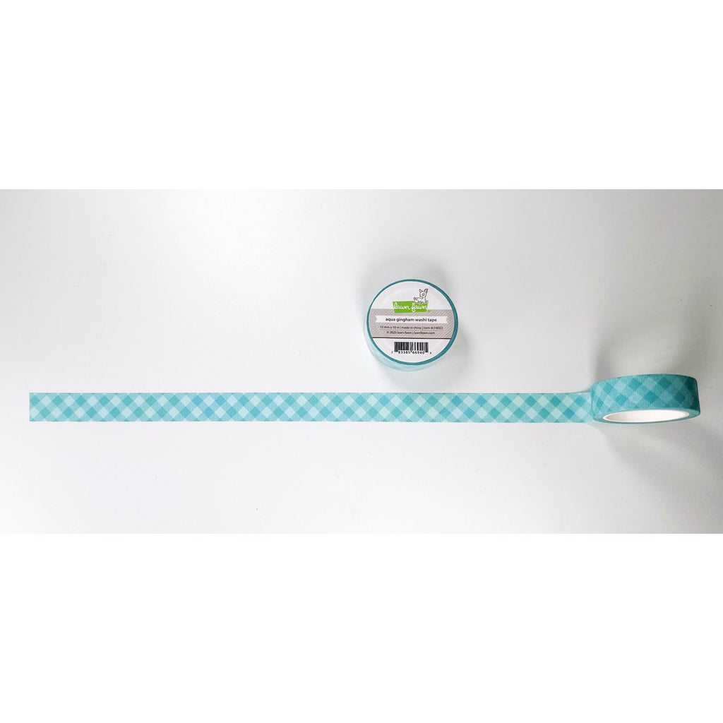 Lawn Fawn Aqua Gingham Washi Tape lf4022 detail