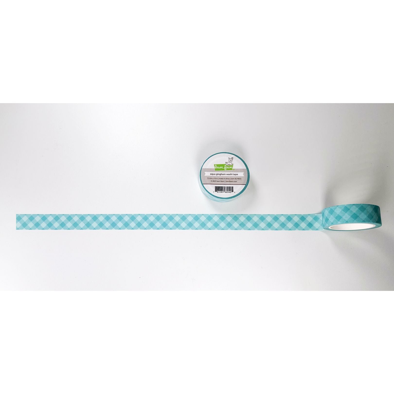 Lawn Fawn Aqua Gingham Washi Tape lf4022 detail