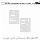 Lawn Fawn Backyard Bird Feeder Add-On Coloring Stencils lf3712 individual stencils