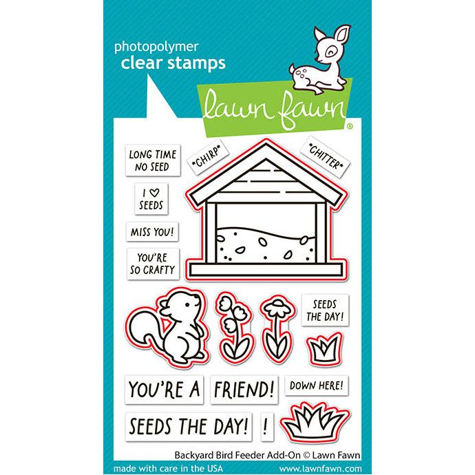 Lawn Fawn Backyard Bird Feeder Add-On Dies lf3711 highlighted die cuts