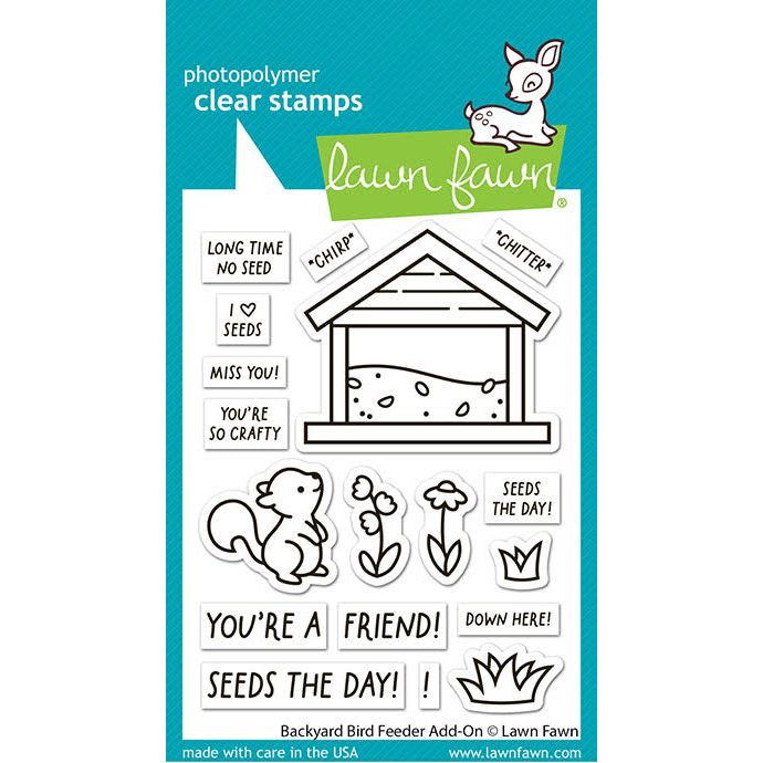 Lawn Fawn Backyard Bird Feeder Add-On Stamps lf3710