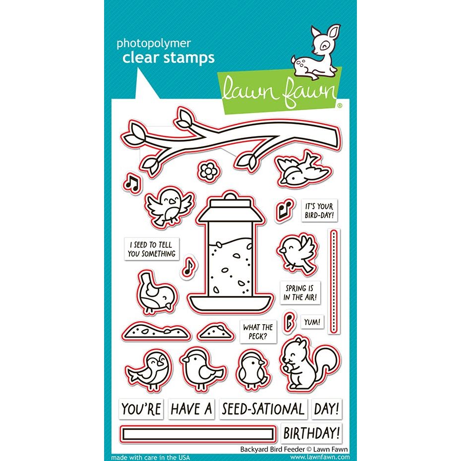 Lawn Fawn Backyard Bird Feeder Dies lf3708 highlighting die cuts
