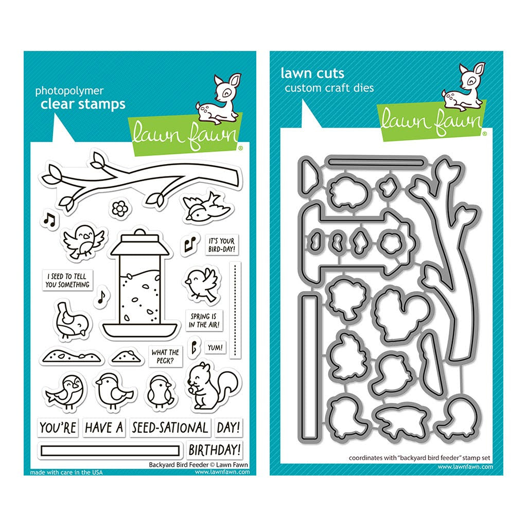 Lawn Fawn Backyard Bird Feeder Stamps and Dies