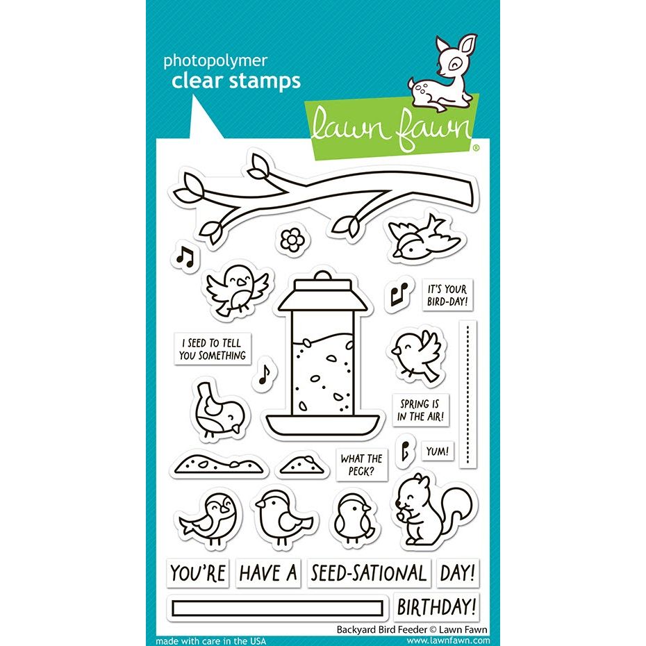 Lawn Fawn Backyard Bird Feeder Stamps lf3707