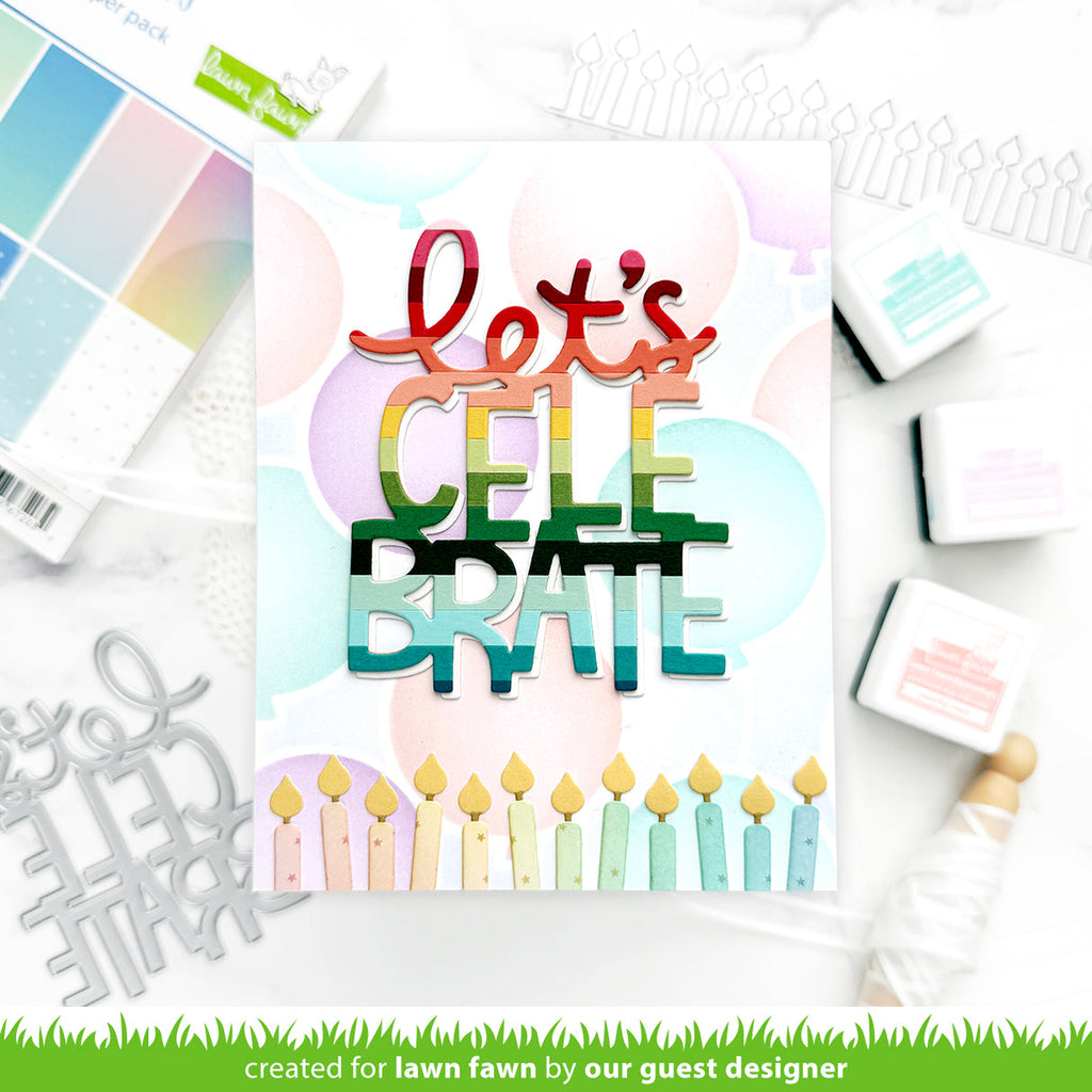 Lawn Fawn Balloon Background Layering Stencils lf3817 celebrate | color-code:alt1