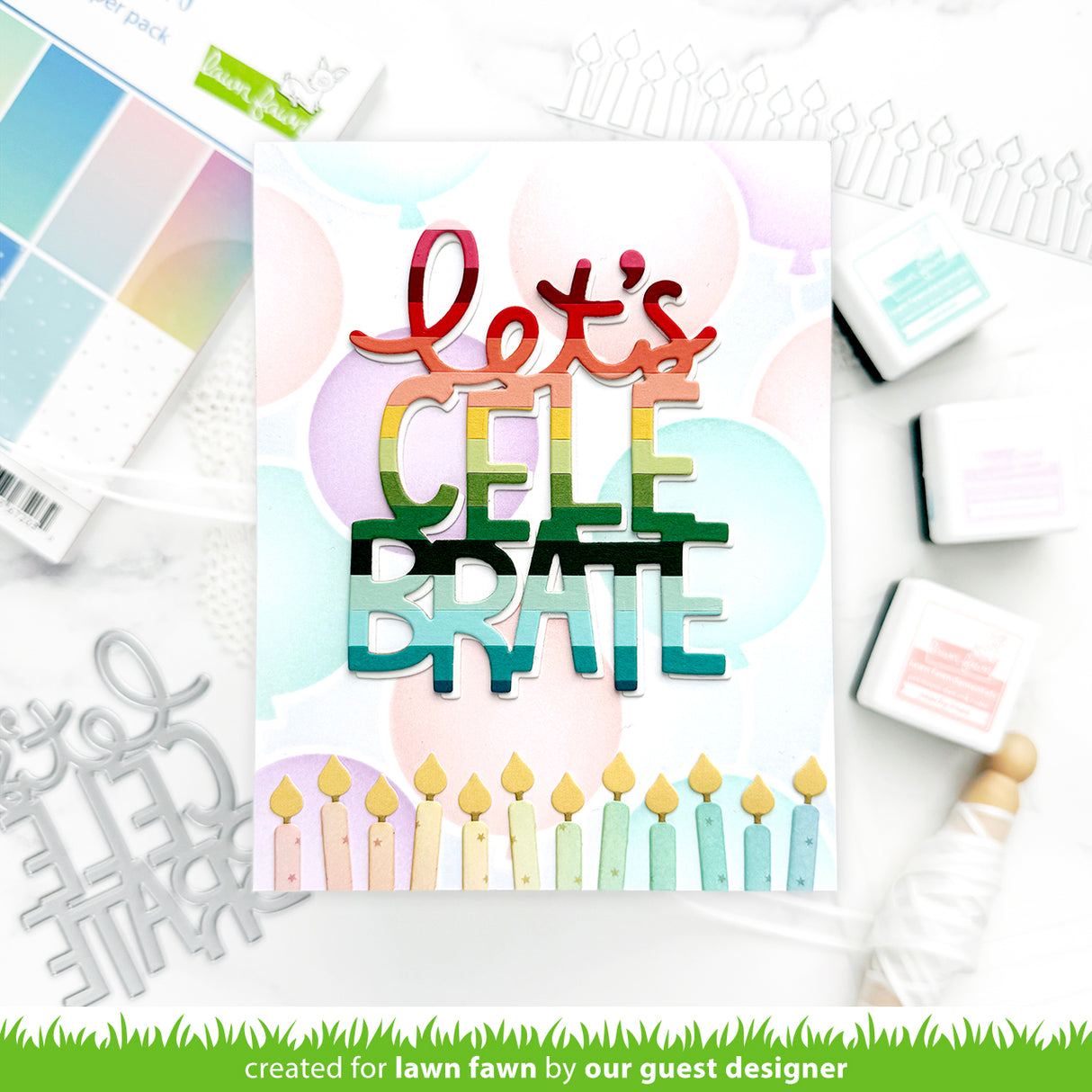 Lawn Fawn Balloon Background Layering Stencils lf3817 celebrate | color-code:alt1
