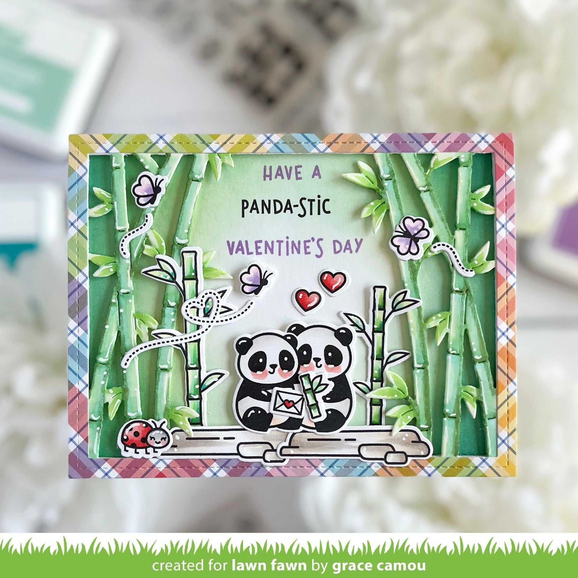 Lawn Fawn Bamboo Forest Backdrop: Landscape Dies lf3617 Panda-stic