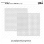 Lawn Fawn Basket Weave Stencils lf4054 individual stencils pictured