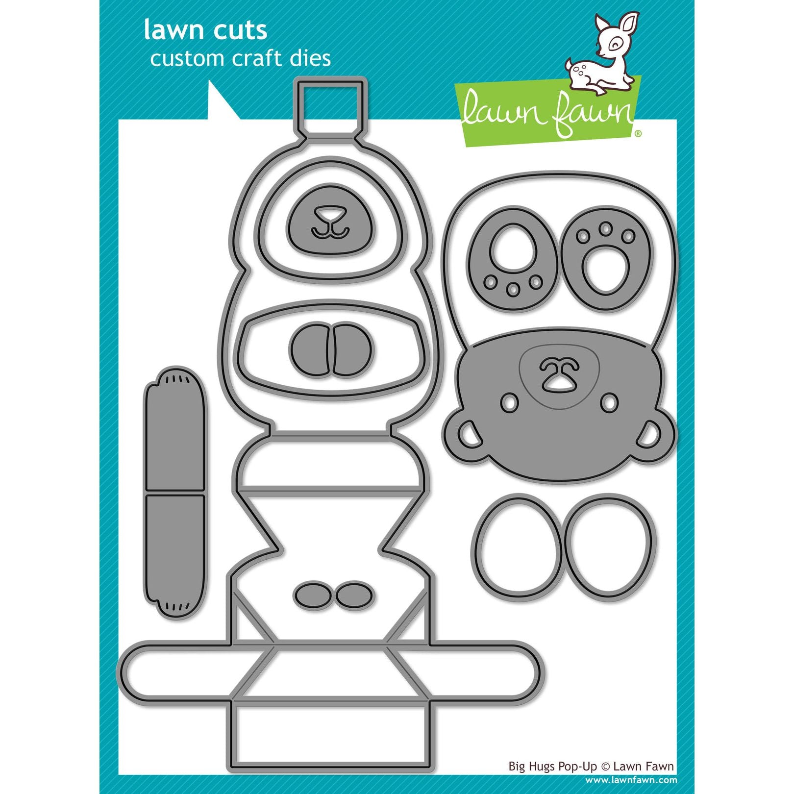 Lawn Fawn Big Hugs Pop-Up Dies lf4204