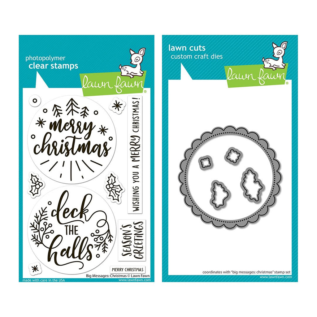 Lawn Fawn Big Messages: Christmas Stamps and Dies