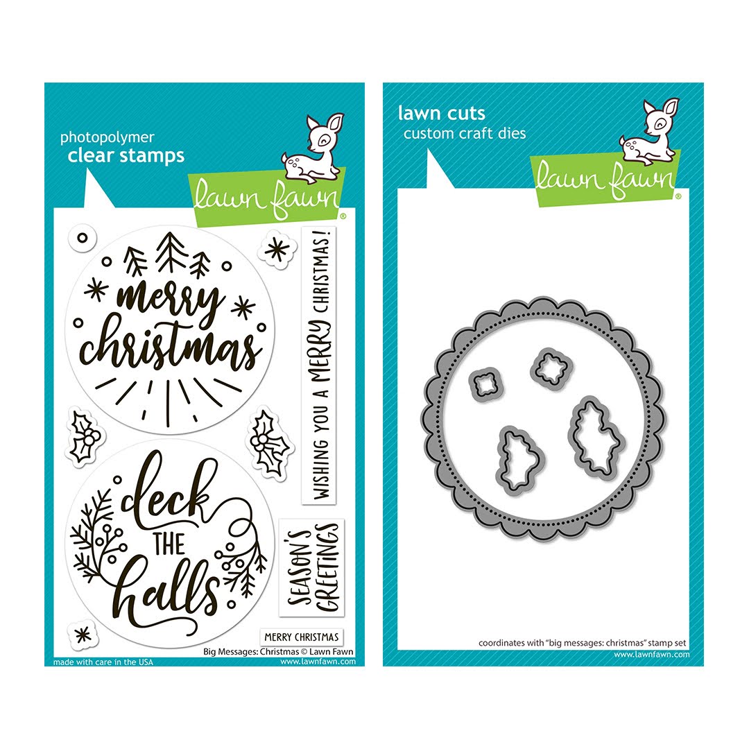 Lawn Fawn Big Messages: Christmas Stamps and Dies