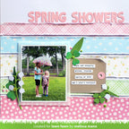 Lawn Fawn Bitsy Blooms 12x12 Inch Collection Paper Pack lf3651 spring showers