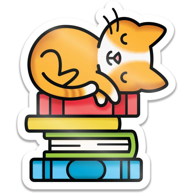 Lawn Fawn Book Stack Vinyl Sticker lf4284